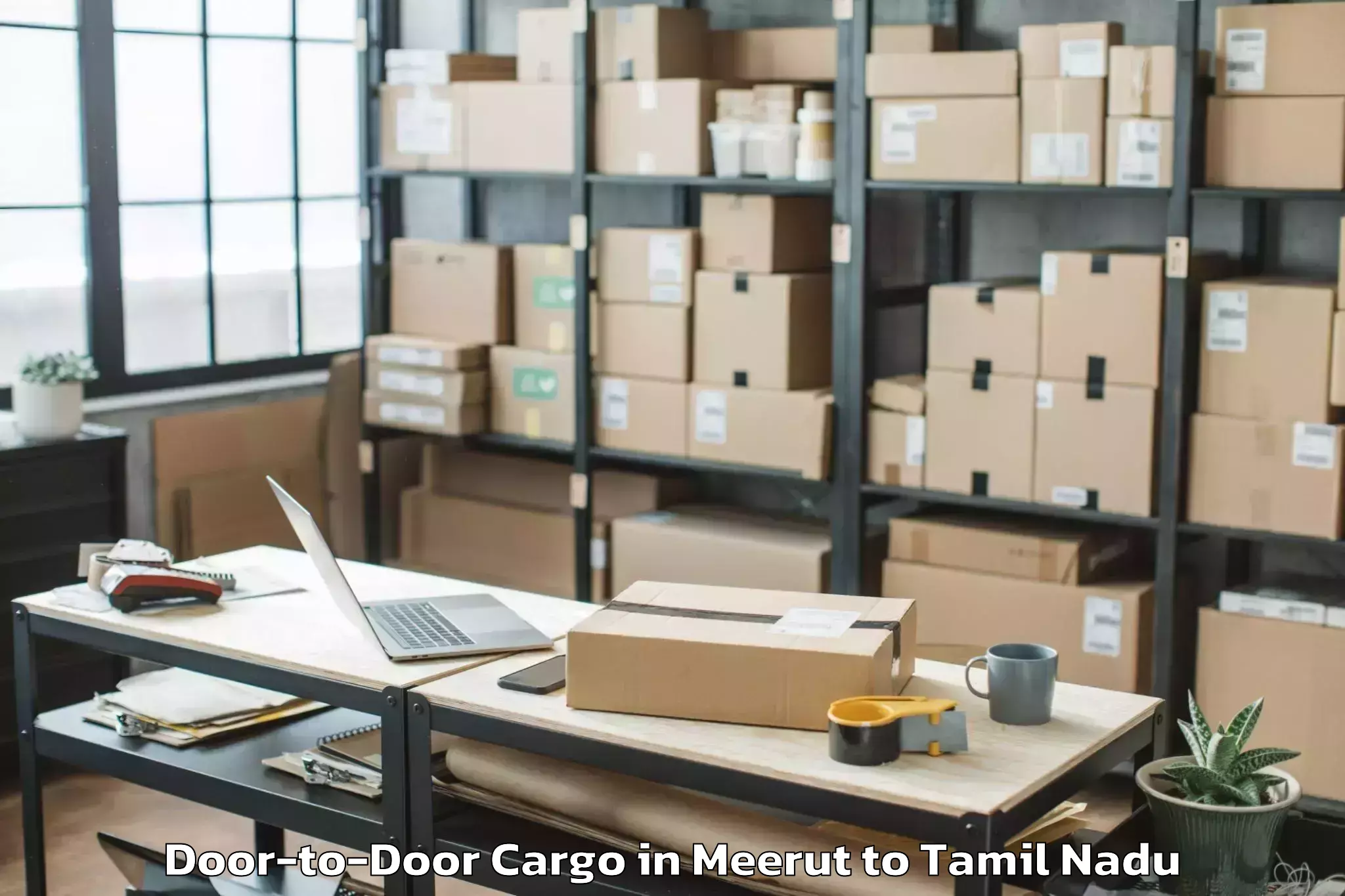 Efficient Meerut to Memalur Door To Door Cargo